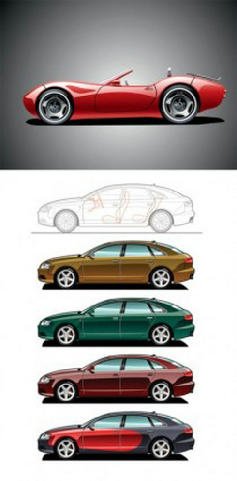 Sports Cars Vector | Free Vector Download - Graphics,Material,EPS 
