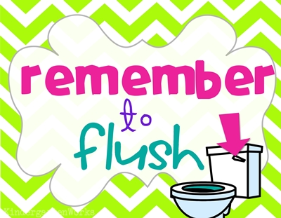 classroom routines for the restroom - wash and flush {printable 