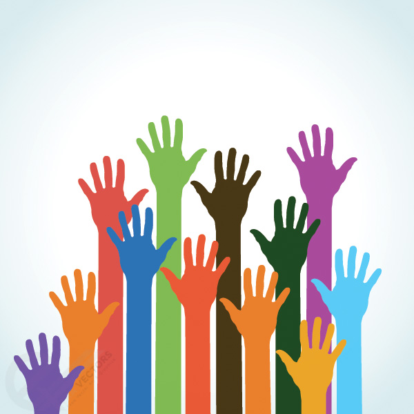 Reaching Hands Vector Graphic | Download Free Vector Graphics 