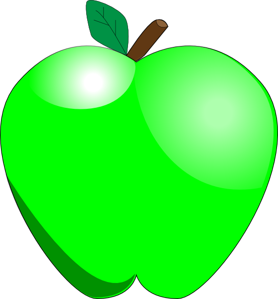 Green Apple clip art - vector clip art online, royalty free 