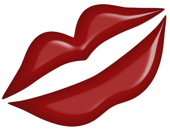 Red Kiss Lips PNG Clipart