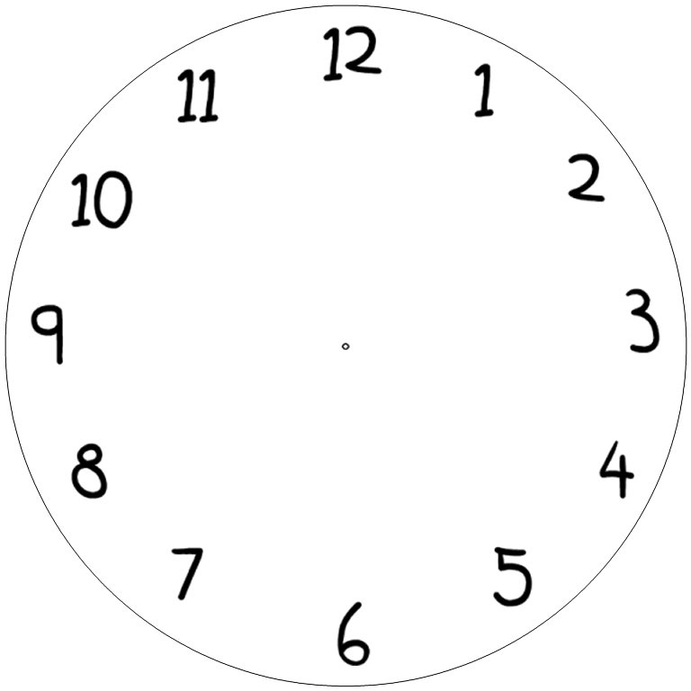 blank clock clipart