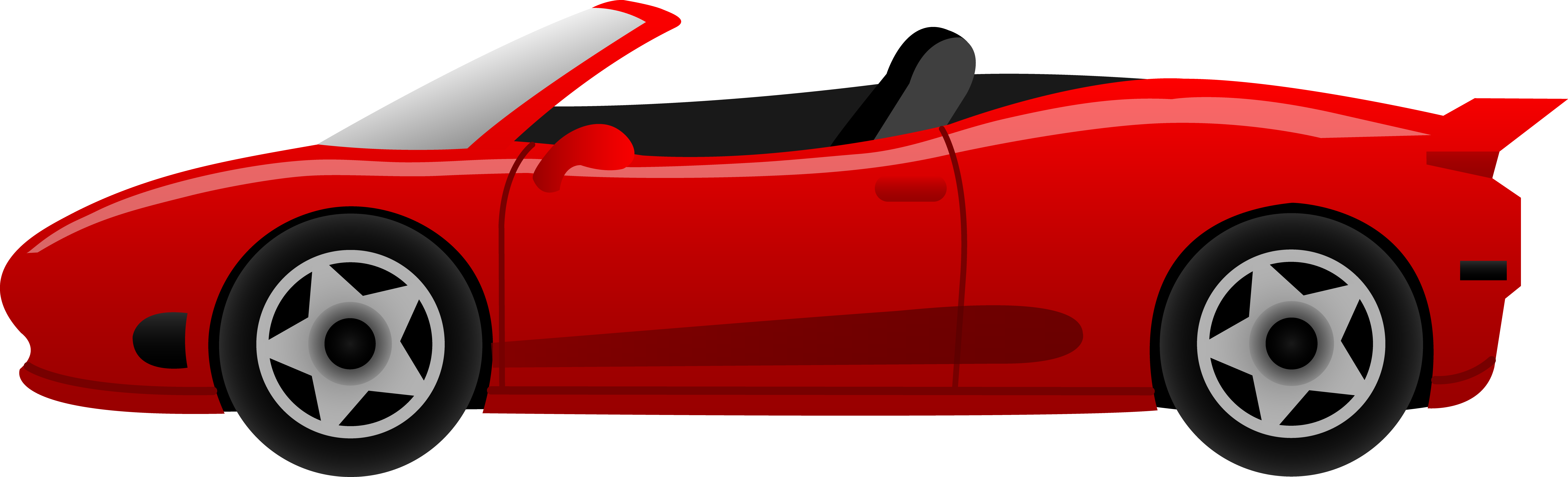 Red Ferrari Car - Free Clip Art