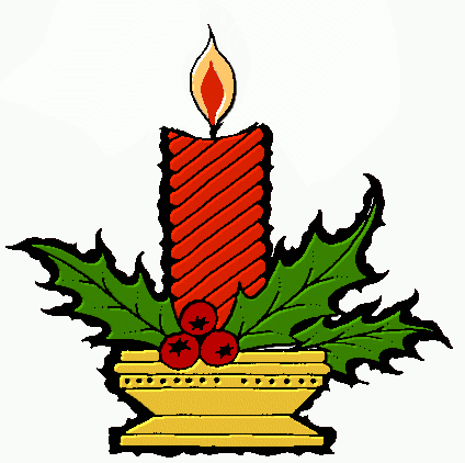 Free Christmas Candles Clipart - Public Domain Christmas clip art 