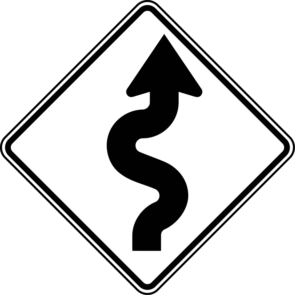 warning symbol black and white