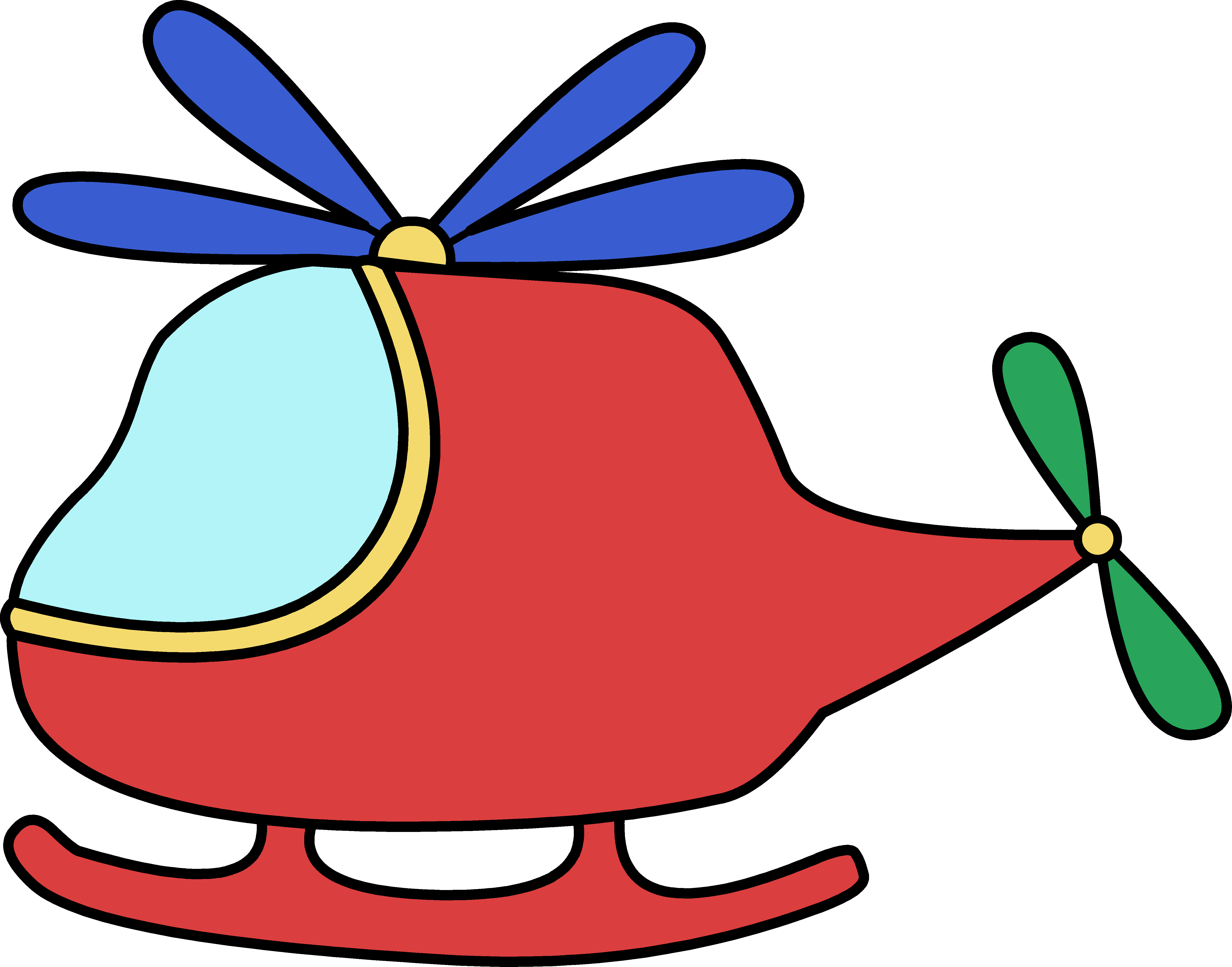 Cute Red Toy Helicopter - Free Clip Art