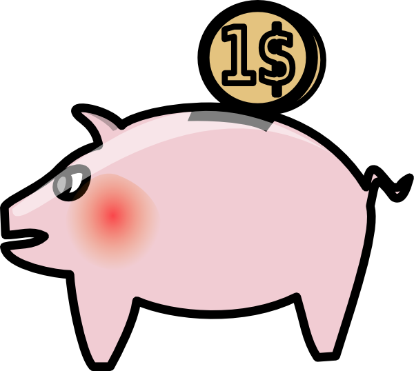 Piggybank clip art - vector clip art online, royalty free  public 