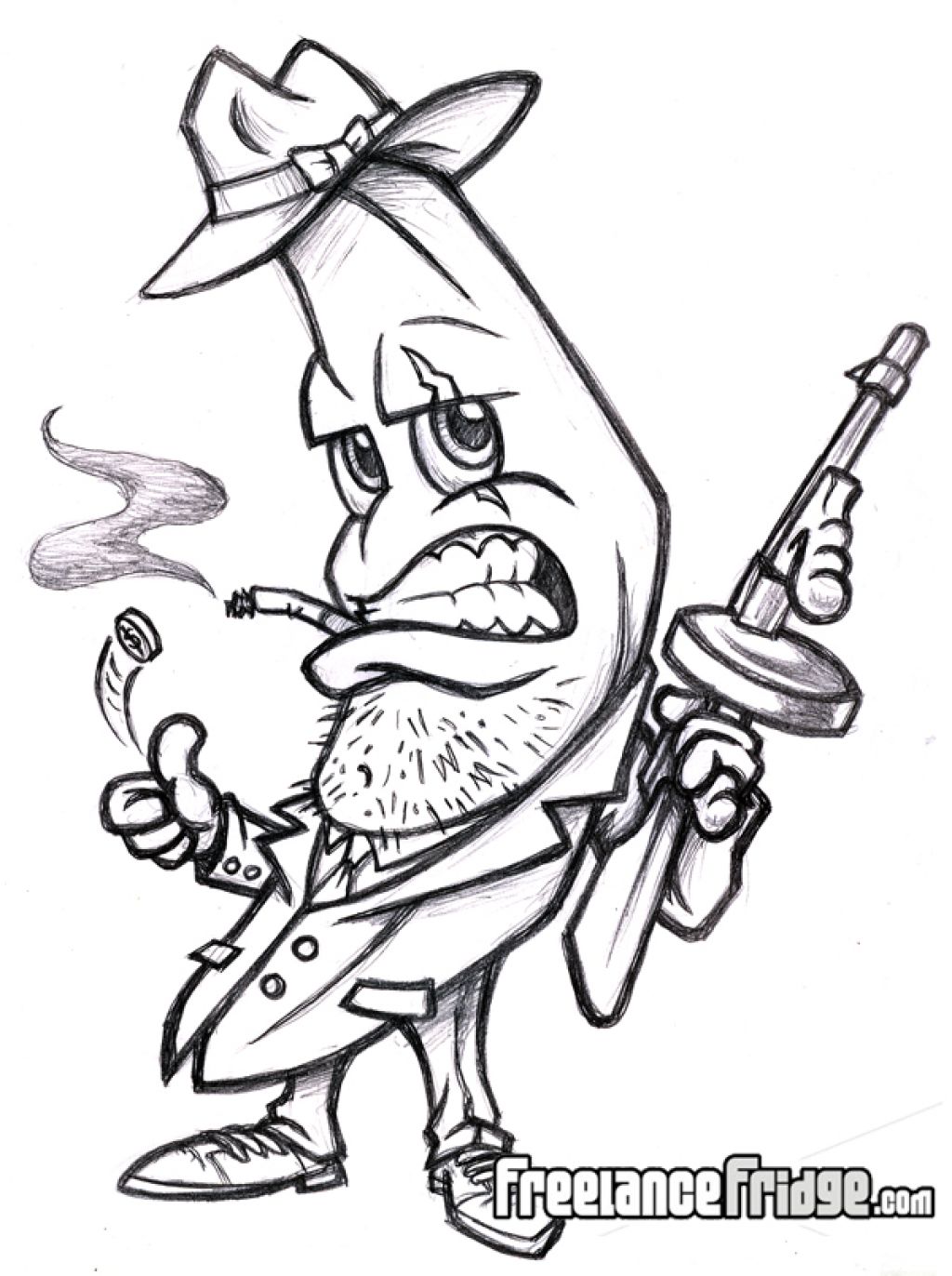 gangster cartoon characters coloring pages - photo #41