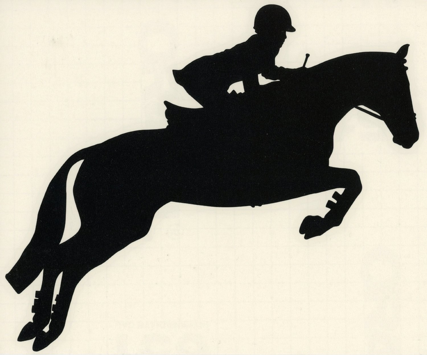: English Equestrian Hunter Jumper Horse Decal-Small 