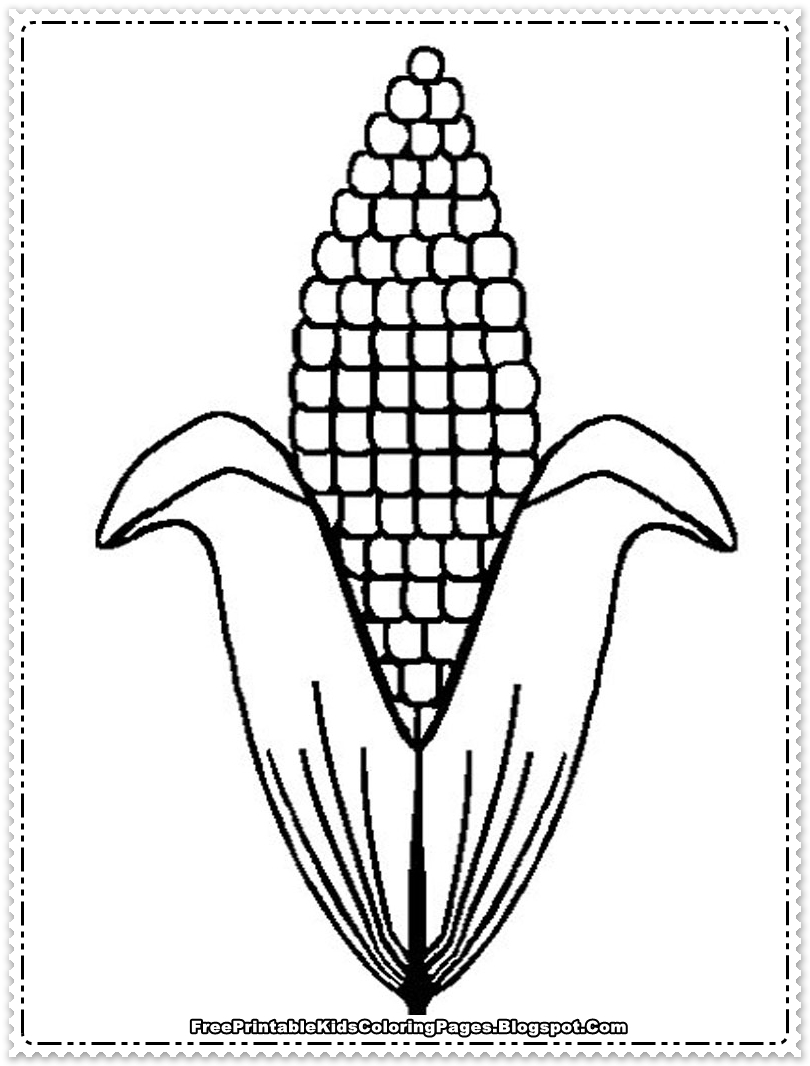 corn cob coloring page Clip Art Library