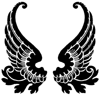 Angel Wings Clipart Black And White - Gallery