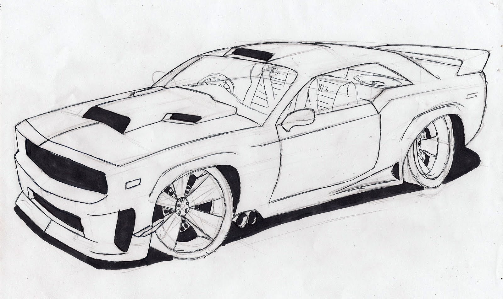 art drawings of cars