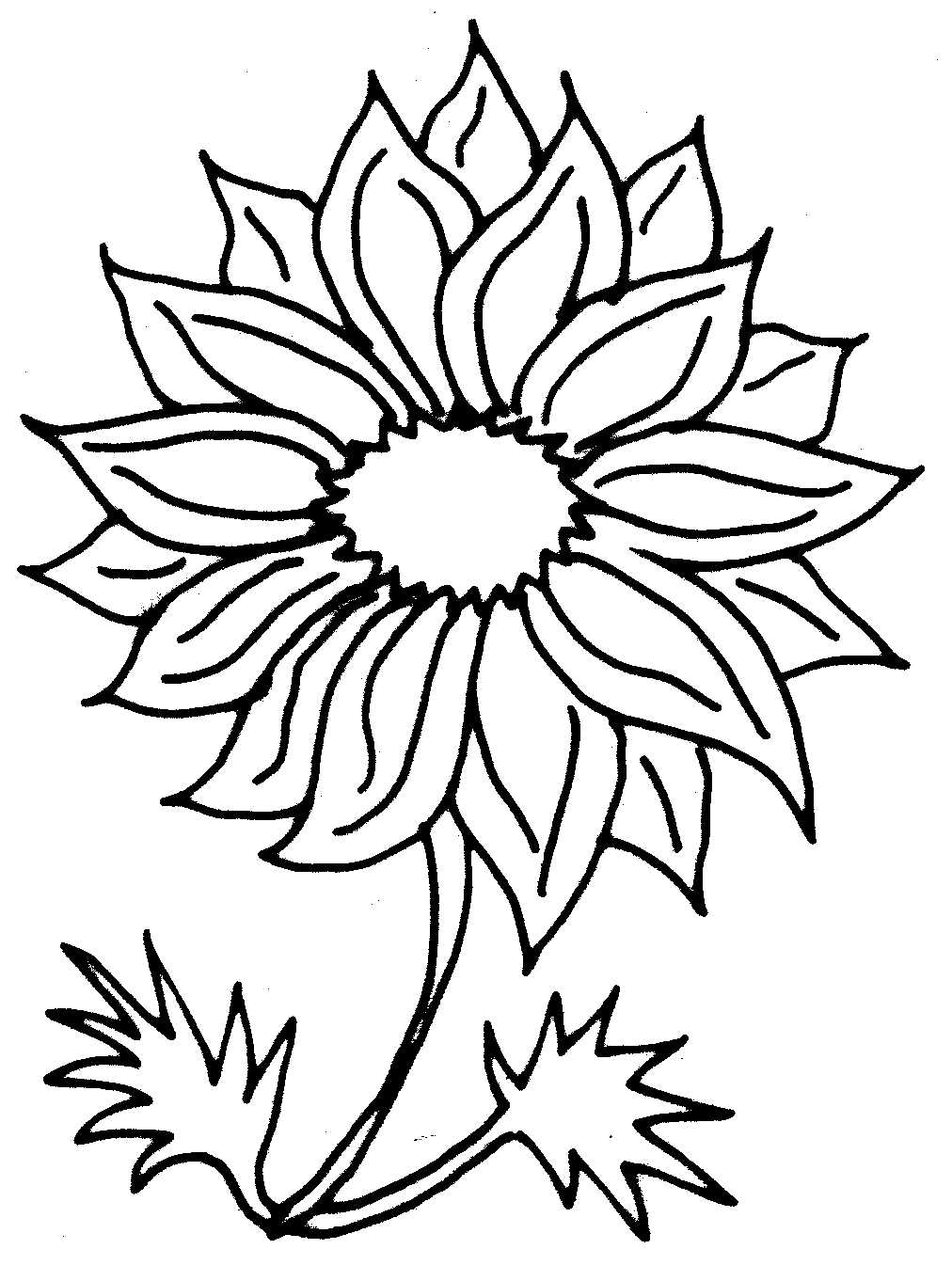 Featured image of post Line Art Sunflower Outline Drawing : Sunflowers line art set premium vector.