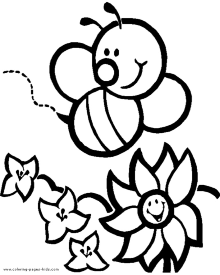 Bee Coloring Pages | Honey Bee Cartoons