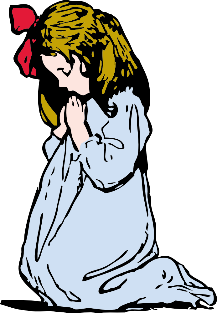 OnlineLabels Clip Art - Girl Praying
