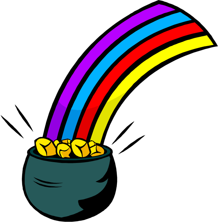 free clip art rainbow pot of gold - photo #19