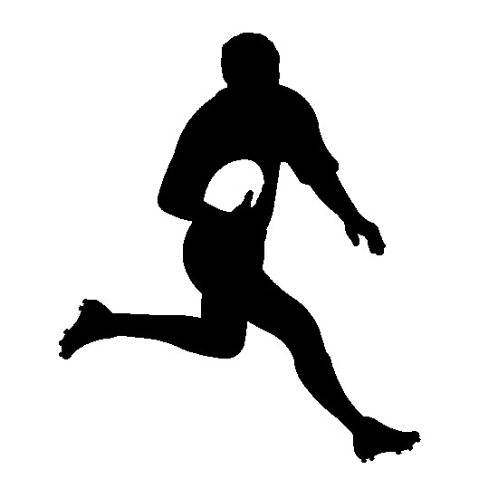 rugby player clipart black and white cross