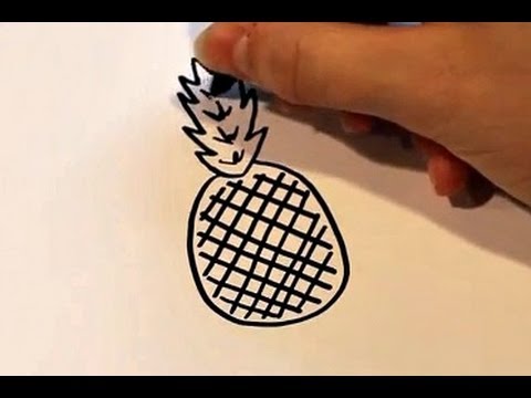 How to Draw a Cartoon Pineapple - YouTube