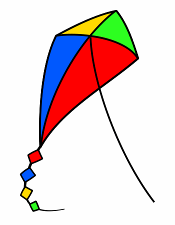 cartoon kite for kids - Clip Art Library