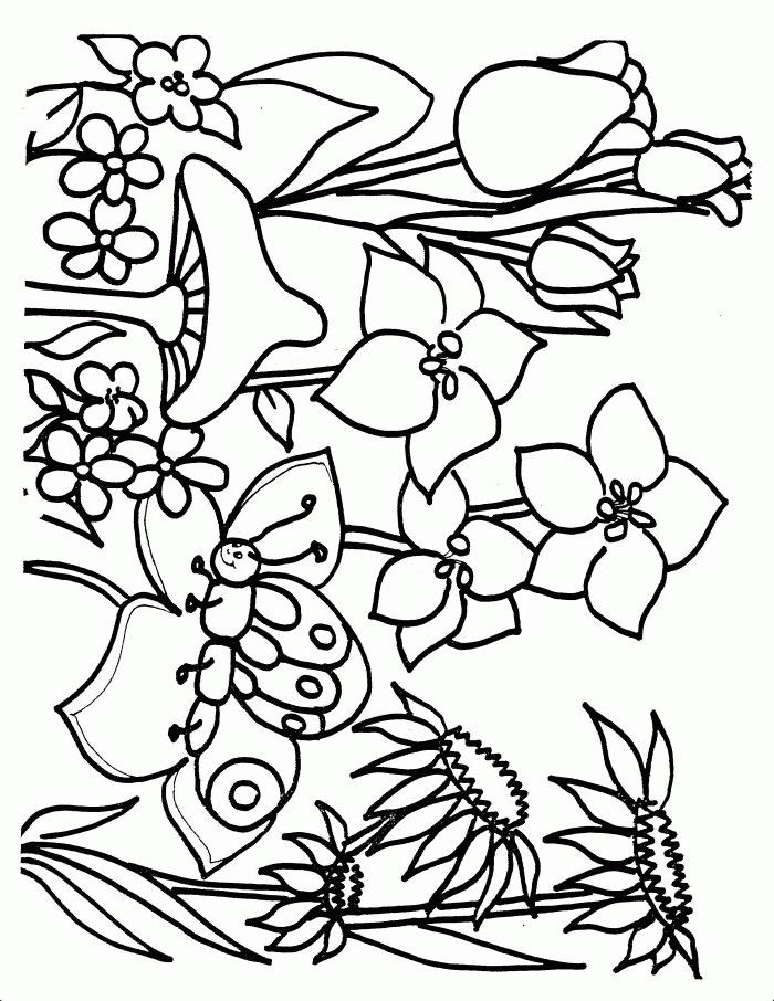 spring clip art coloring pages - photo #11