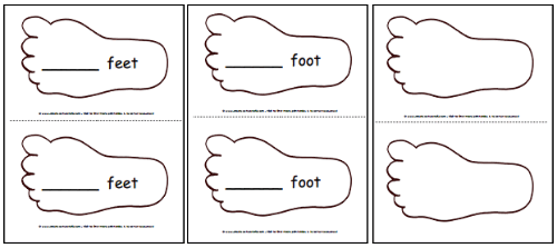 Printable Feet Template Pattern | A to Z Teacher Stuff Printable 