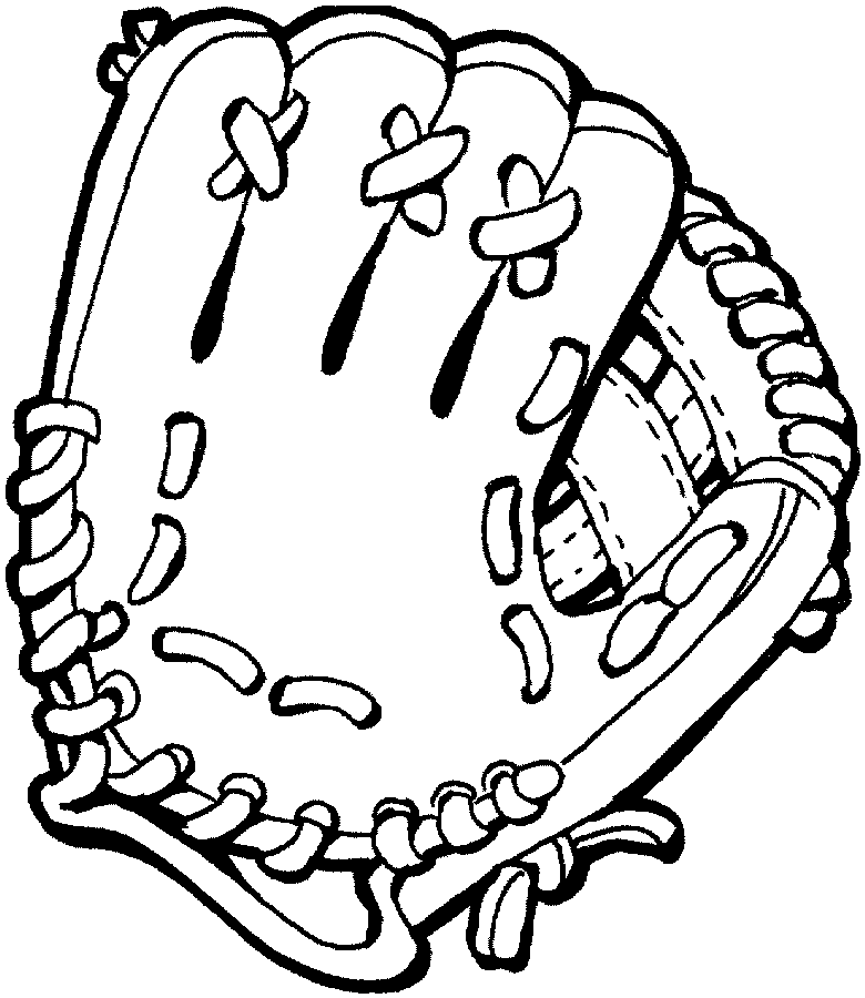 baseball mitt coloring page | For Kids  Baseball | Clipart library