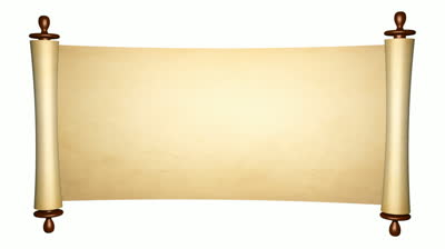Scroll Of Old Parchment, 3d Animation With Alpha Mask Stock 
