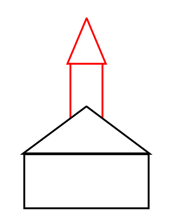 Drawing a cartoon church