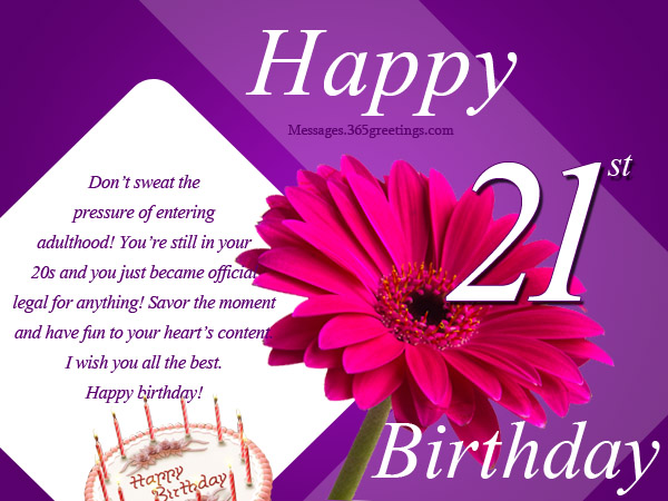 21st Birthday Wishes: 21st Birthday Messages and Greetings 