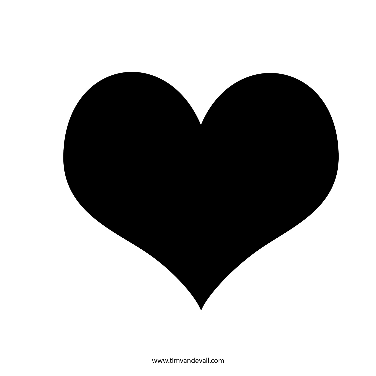 Prinable Heart Stencil| Free Heart Silhouette Template