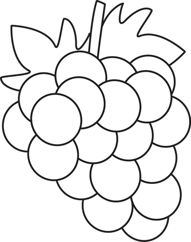Black and White Grapes Clip Art - Black and White Grapes Image
