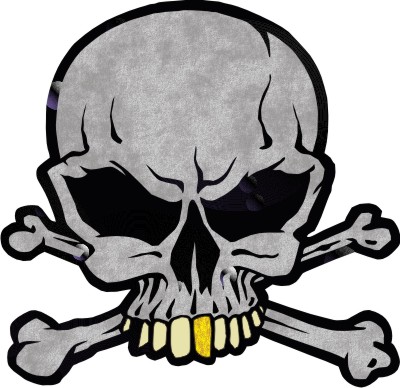 Skull  Bones - Stock Hard Hat Graphic