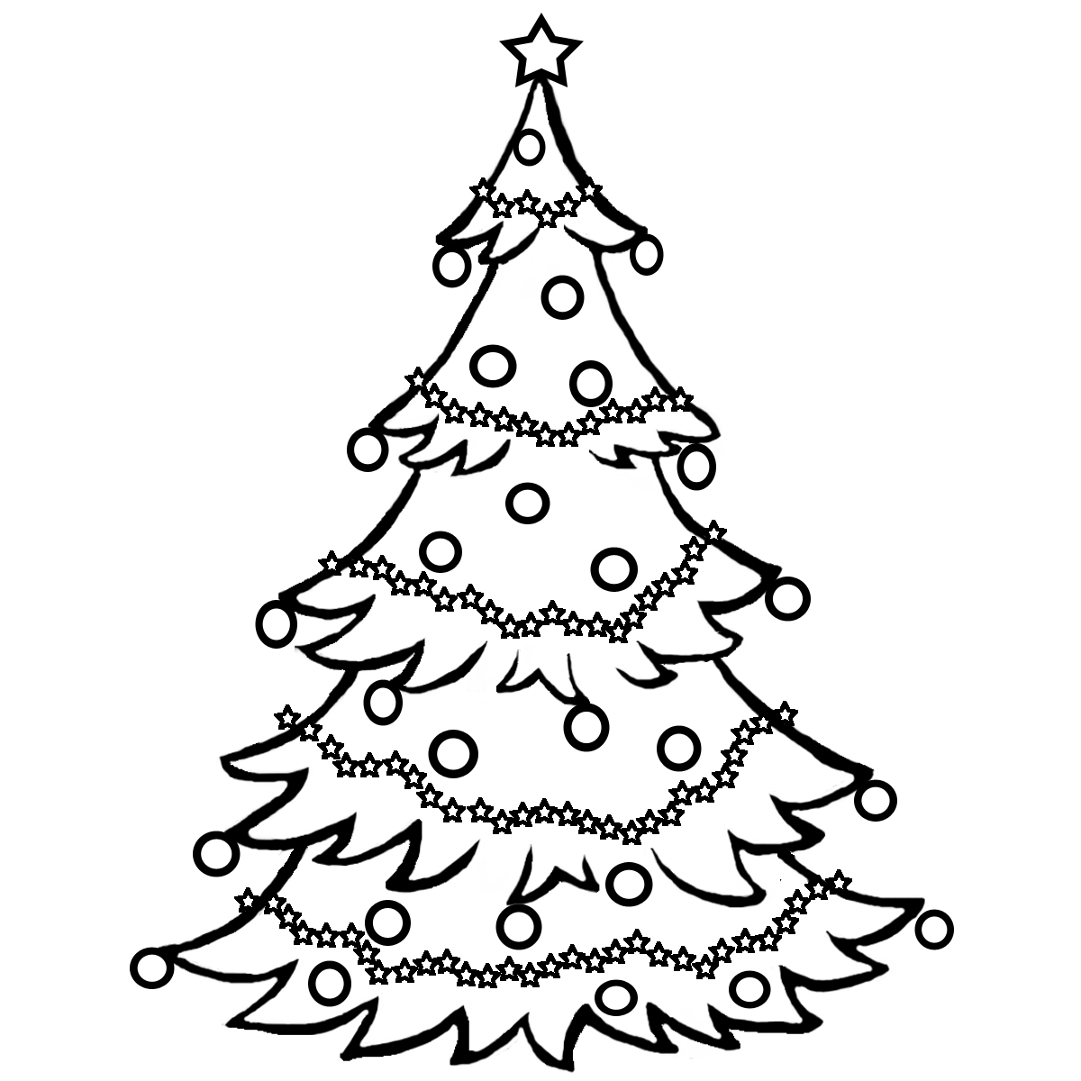 Christmas Tree Clip Art Black And White | Clipart library - Free 