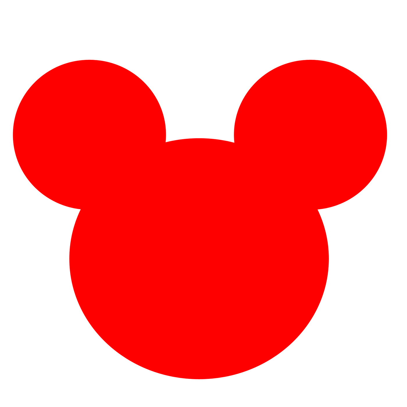 Mickey Mouse Face Template Clipart - Free Clip Art Images
