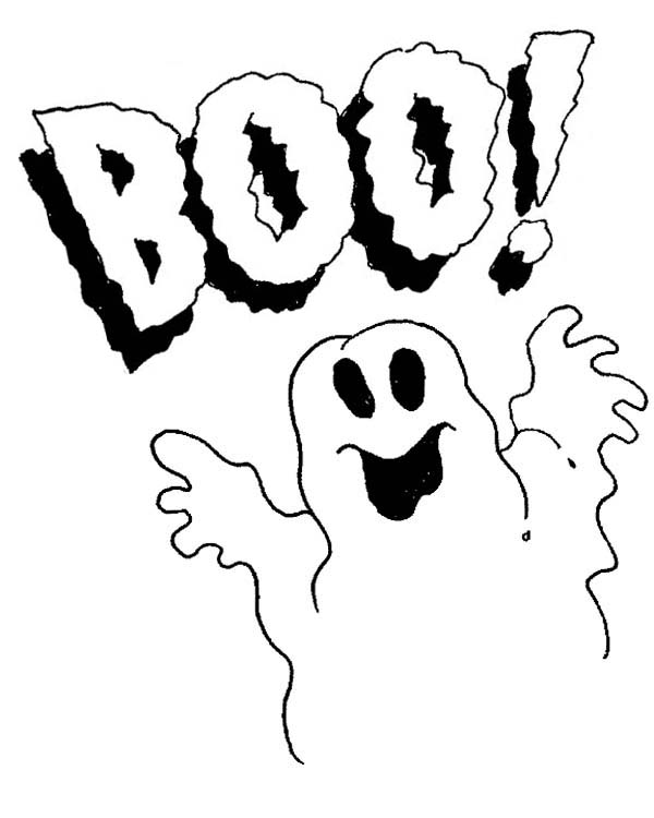 Ghost Saying Boo.