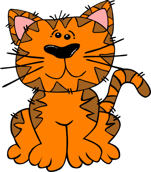 Orange Tabby Cat clip art - vector clip art online, royalty free 