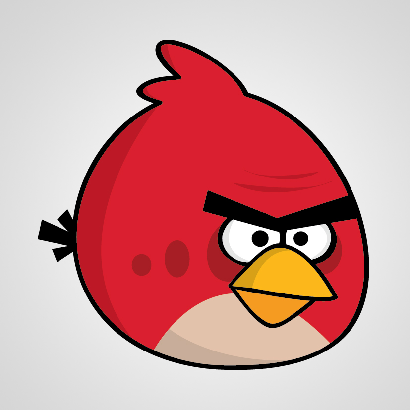 How to create Angry Birds characters in Adobe Illustrator. (Red 
