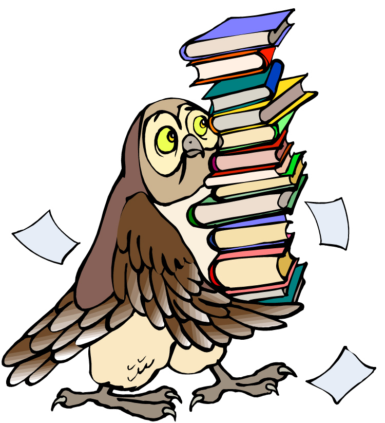clipart owl reading book - photo #23