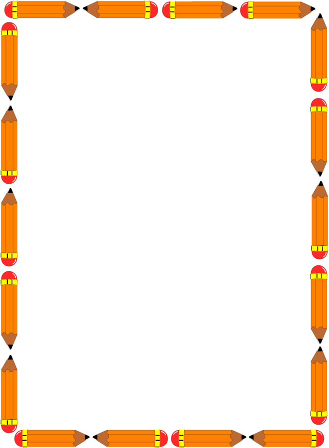 Colorful Pencils Page Borders Design 2014 -Page Border Designs