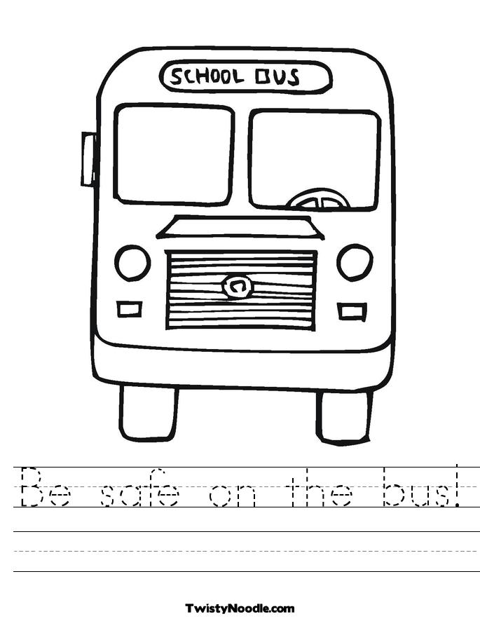 School Bus Safety For Kids Worksheets