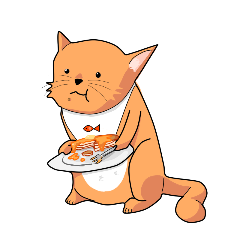 clipart cat eating - photo #3