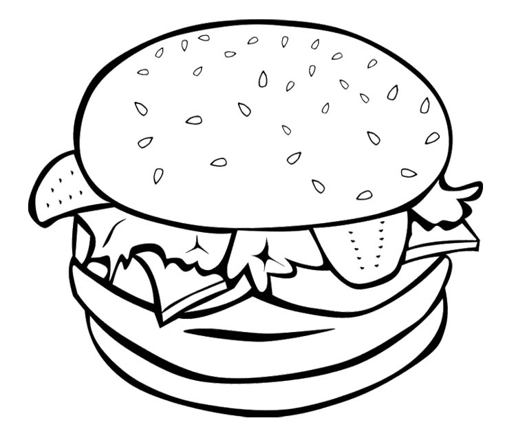 breaded chicken patty coloring pages