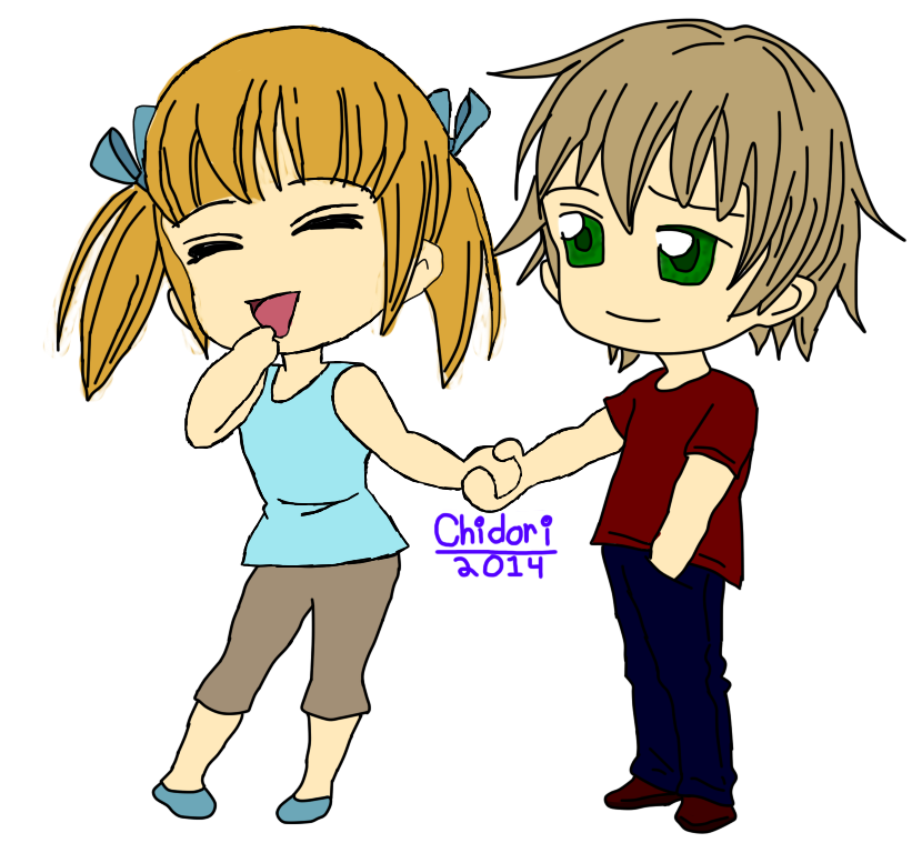 Chibis Holding hands by Commander-Chidori on Clipart library