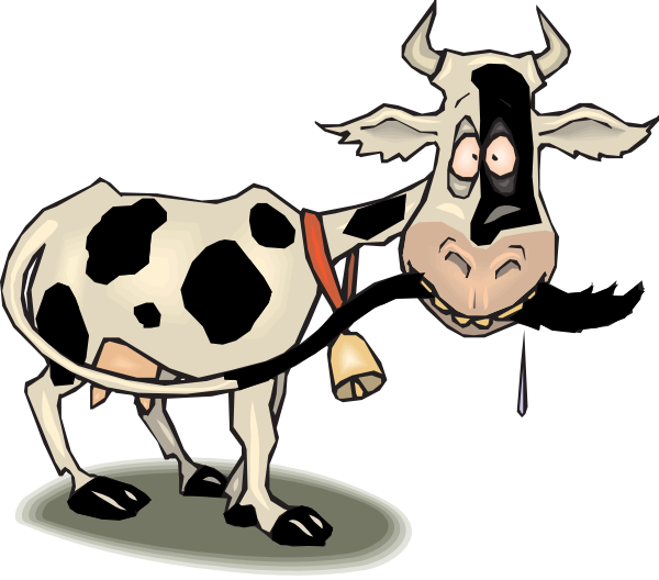 Black Cow clip art - vector clip art online, royalty free  public 