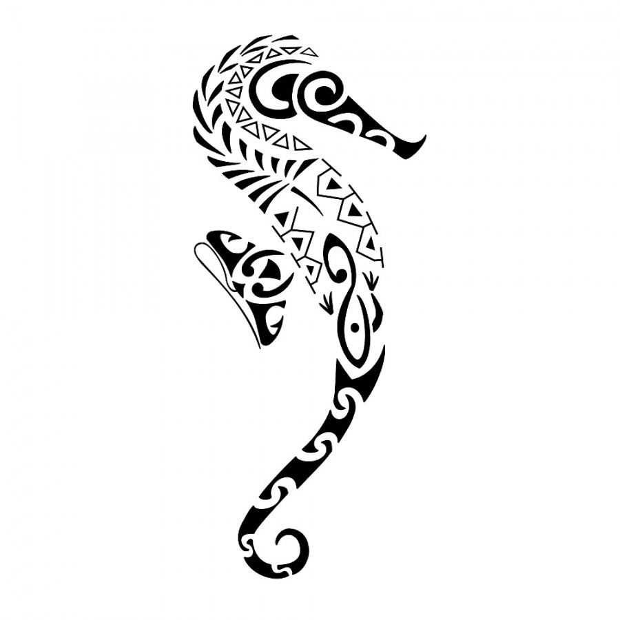 Seahorse Tattoo Design With Simple Black White Color | Tattoomagz 