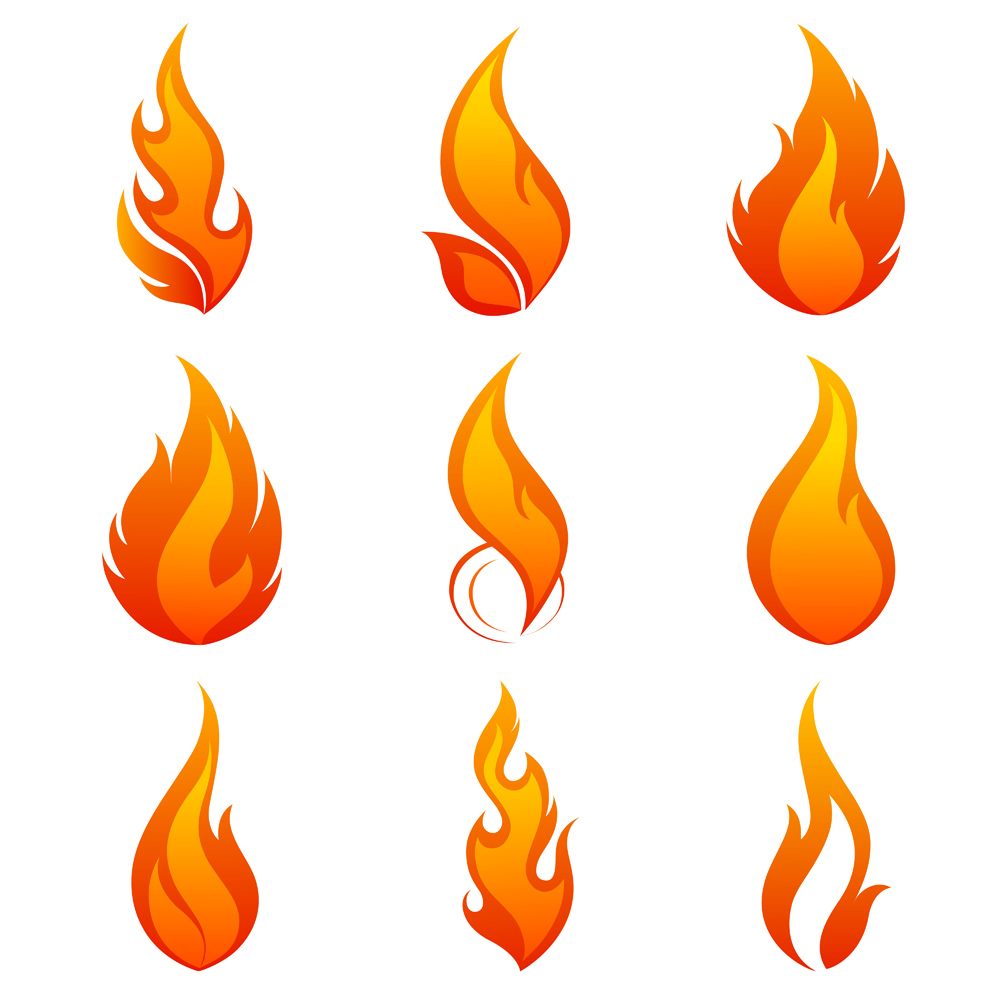 flames clip art vector