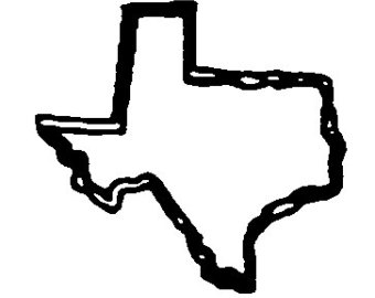 Texas Outline Blue - Clipart library