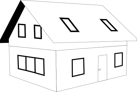 House + Black + White - Clipart library