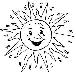 sunlight clipart black and white - Clip Art Library