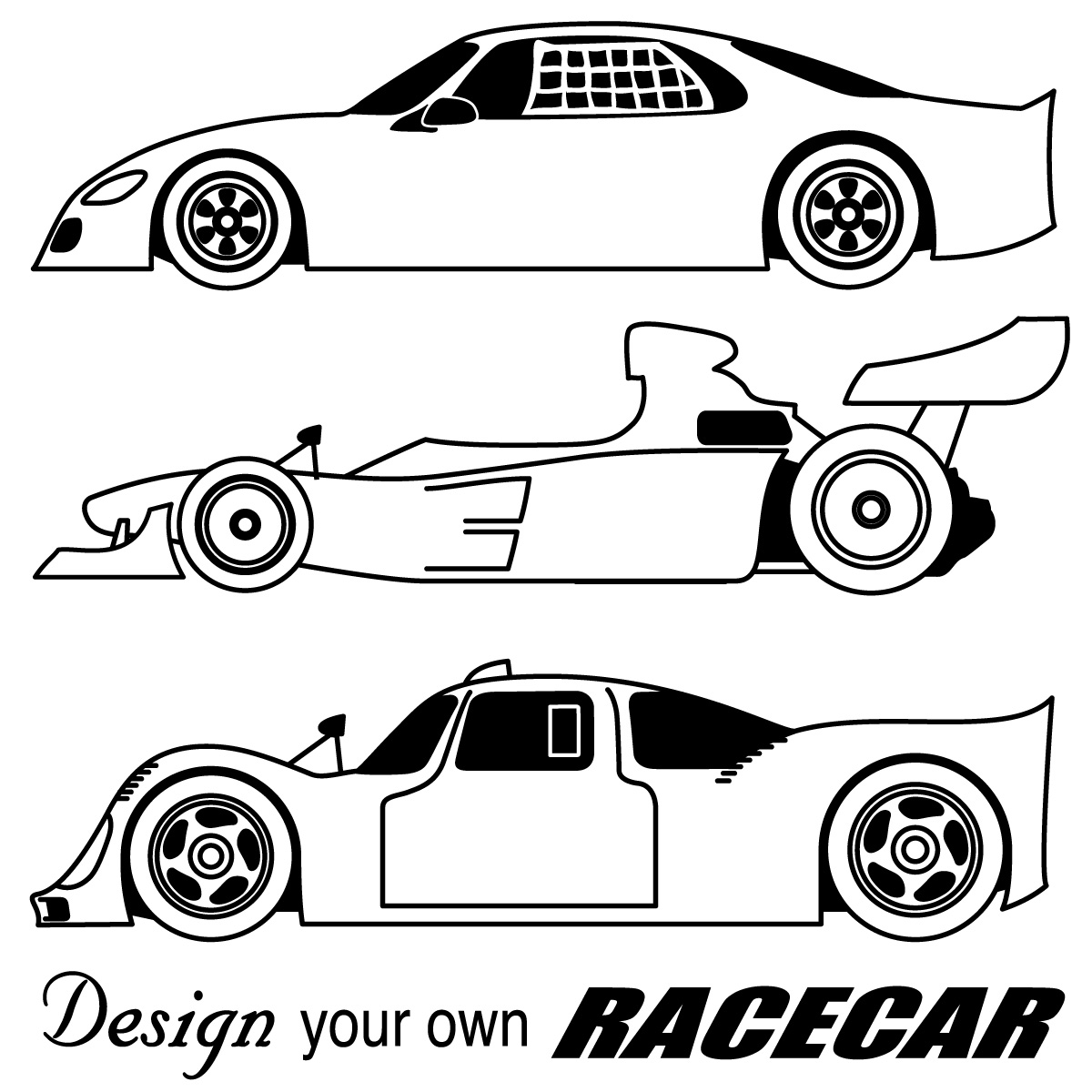 Free Black And White Race Car Clipart, Download Free Black And White